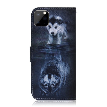 For iPhone 11 Pro 3D Colored Drawing Horizontal Flip Leather Case, with Holder & Card Slot & Wallet (Wolf and Dog) by buy2fix