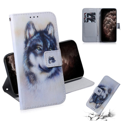 For iPhone 11 Pro Max 3D Colored Drawing Horizontal Flip Leather Case, with Holder & Card Slot & Wallet (White Wolf) by buy2fix