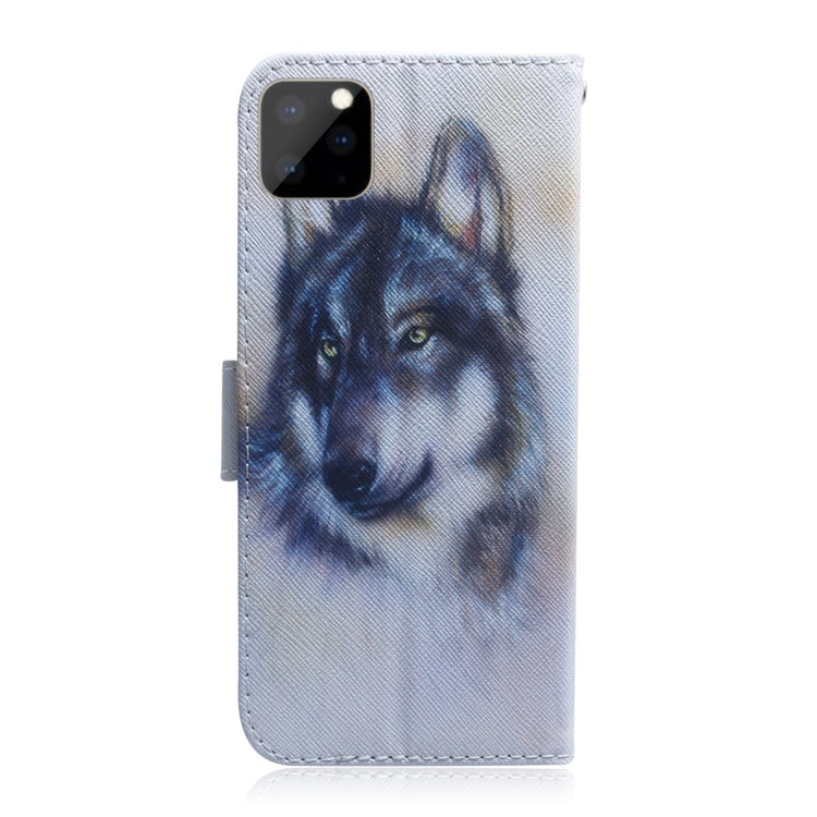 For iPhone 11 Pro Max 3D Colored Drawing Horizontal Flip Leather Case, with Holder & Card Slot & Wallet (White Wolf) by buy2fix