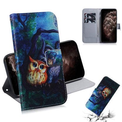 For iPhone 11 Pro Max 3D Colored Drawing Horizontal Flip Leather Case, with Holder & Card Slot & Wallet (Oil Painting Owl) by buy2fix