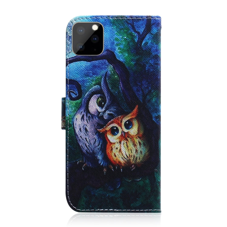 For iPhone 11 Pro Max 3D Colored Drawing Horizontal Flip Leather Case, with Holder & Card Slot & Wallet (Oil Painting Owl) by buy2fix