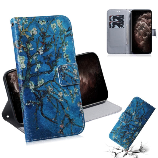For iPhone 11 Pro Max 3D Colored Drawing Horizontal Flip Leather Case, with Holder & Card Slot & Wallet (Apricot Flower) by buy2fix