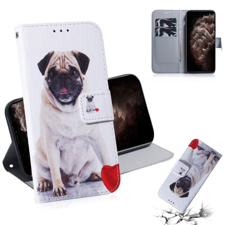 For iPhone 11 Pro Max 3D Colored Drawing Horizontal Flip Leather Case, with Holder & Card Slot & Wallet (Pug) by buy2fix
