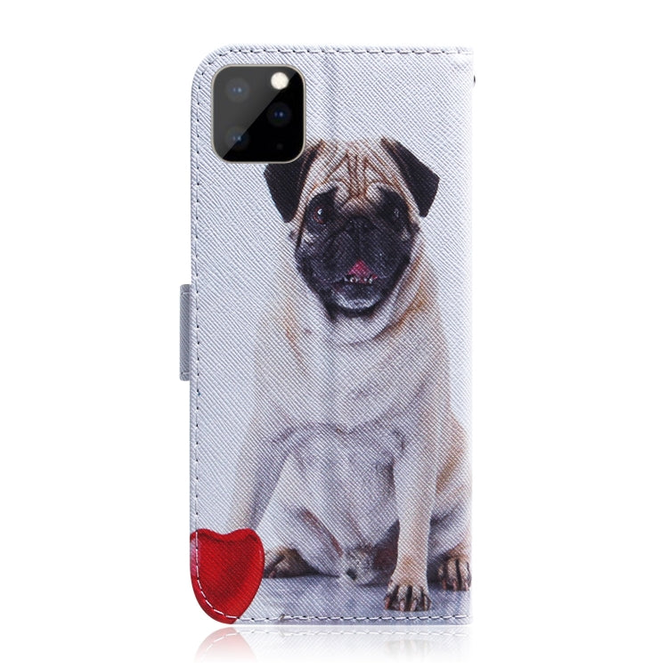 For iPhone 11 Pro Max 3D Colored Drawing Horizontal Flip Leather Case, with Holder & Card Slot & Wallet (Pug) by buy2fix