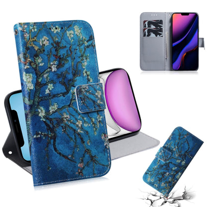 For iPhone 11 3D Colored Drawing Horizontal Flip Leather Case, with Holder & Card Slot & Wallet (Apricot Flower) by buy2fix