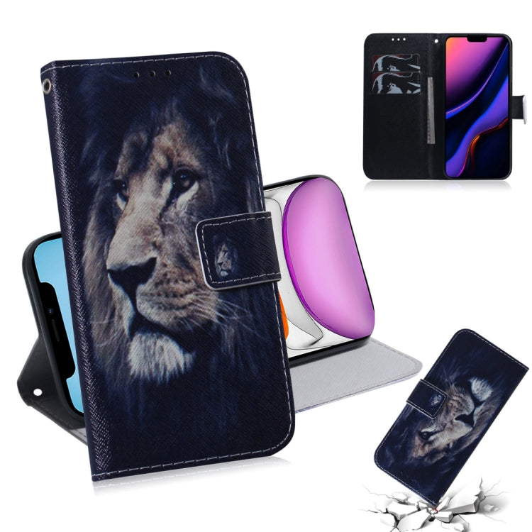 For iPhone 11 3D Colored Drawing Horizontal Flip Leather Case, with Holder & Card Slot & Wallet (Lion) by buy2fix