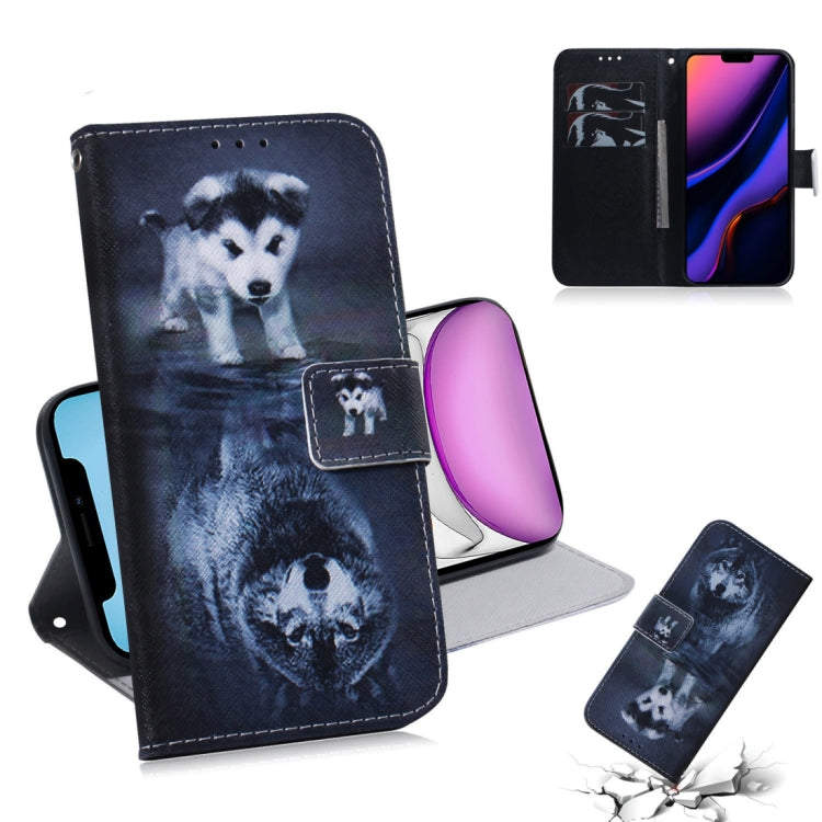 For iPhone 11 3D Colored Drawing Horizontal Flip Leather Case, with Holder & Card Slot & Wallet (Wolf and Dog) by buy2fix