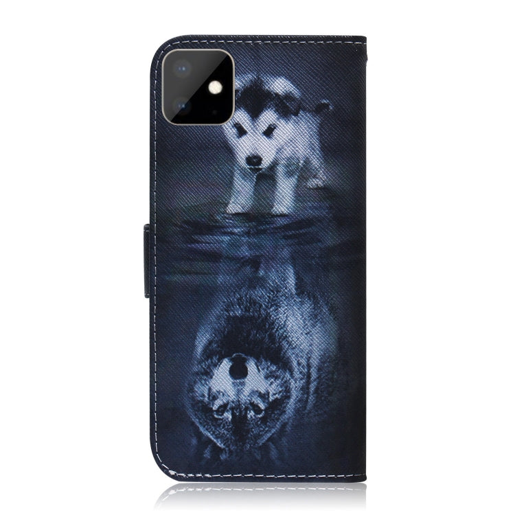 For iPhone 11 3D Colored Drawing Horizontal Flip Leather Case, with Holder & Card Slot & Wallet (Wolf and Dog) by buy2fix