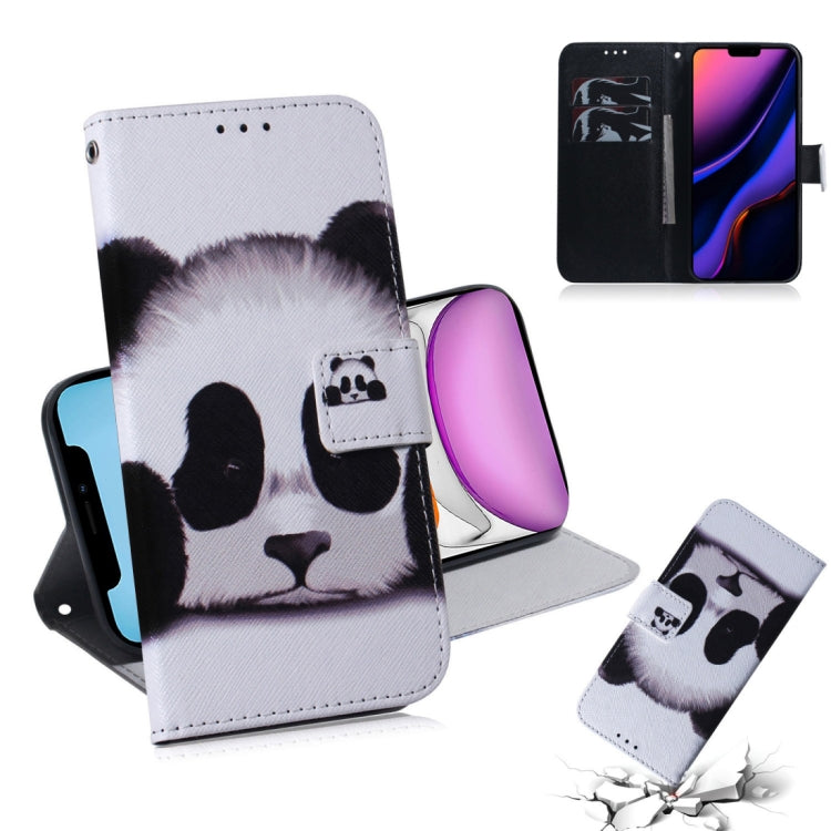 For iPhone 11 3D Colored Drawing Horizontal Flip Leather Case, with Holder & Card Slot & Wallet (Panda) by buy2fix
