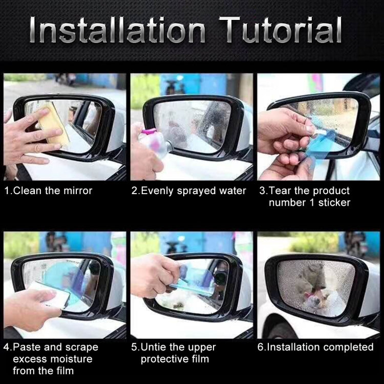 For Lexus ES 2013-2017 Car PET Rearview Mirror Protective Window Clear Anti-fog Waterproof Rain Shield Film by buy2fix