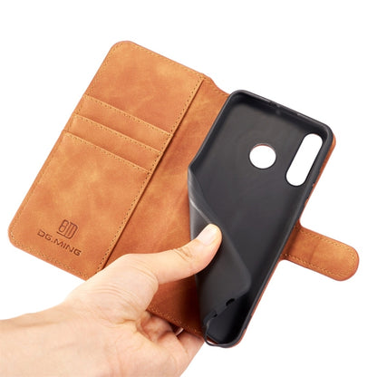 DG.MING Retro Oil Side Horizontal Flip Case with Holder & Card Slots & Wallet for Huawei P30 Lite(Brown) - Huawei Cases by DG.MING | Online Shopping UK | buy2fix