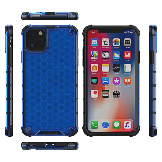 Shockproof Honeycomb PC + TPU Case for iPhone 11(Blue) by buy2fix