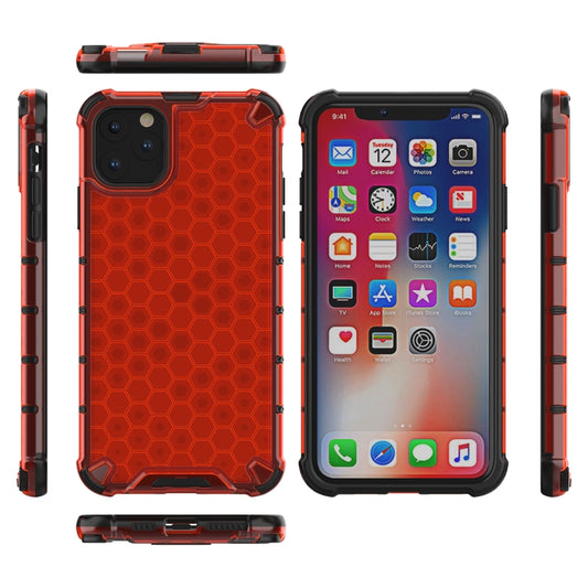 Shockproof Honeycomb PC + TPU Case for iPhone 11(Red) by buy2fix