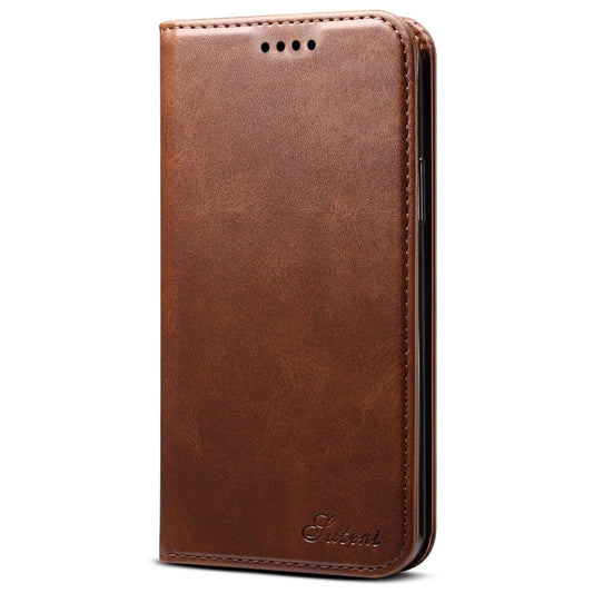 Suteni Calf Texture Horizontal Flip Leather Case with Holder & Card Slots & Wallet for iPhone 11(Brown) by Suteni