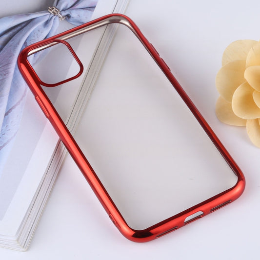 Transparent TPU Anti-Drop And Waterproof Mobile Phone Protective Case for iPhone 11(Red) by buy2fix