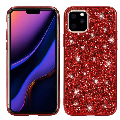 Glitter Powder Shockproof TPU Protective Case for iPhone 11 Pro(Red) by buy2fix