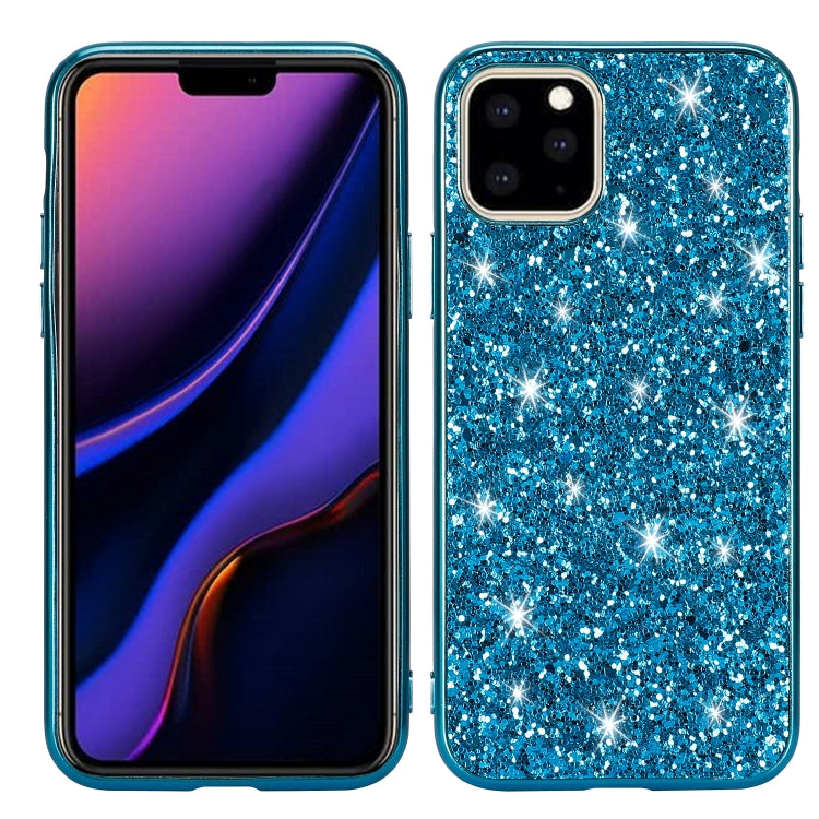 Glitter Powder Shockproof TPU Protective Case for iPhone 11 Pro(Blue) by buy2fix
