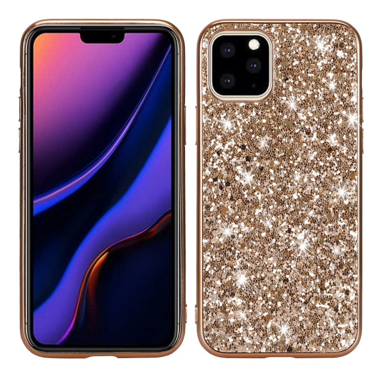 Glitter Powder Shockproof TPU Protective Case for iPhone 11 Pro(Gold) by buy2fix