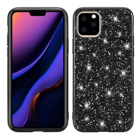 Glitter Powder Shockproof TPU Protective Case for iPhone 11(Black) by buy2fix