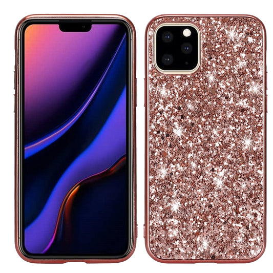 Glitter Powder Shockproof TPU Protective Case for iPhone 11(Rose Gold) by buy2fix