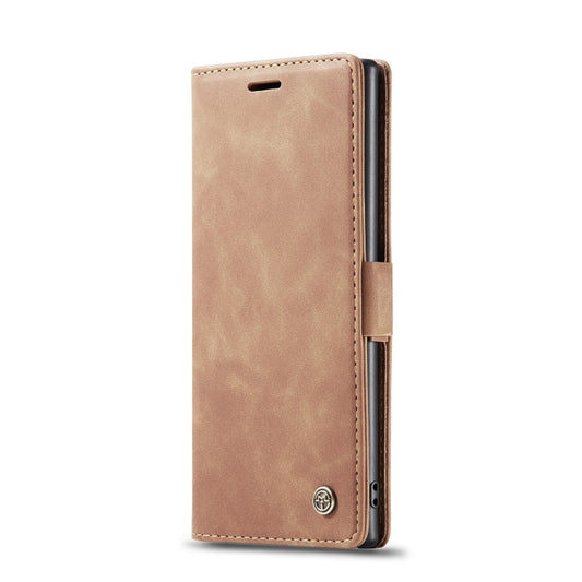 CaseMe-013 Multifunctional Horizontal Flip Leather Case with Card Slot & Holder & Wallet for Galaxy Note 10+(Brown) by CaseMe