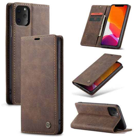 CaseMe-013 Multifunctional Horizontal Flip Leather Case with Card Slot & Holder & Wallet for iPhone 11 Pro(coffee) - Apple Accessories by CaseMe | Online Shopping UK | buy2fix