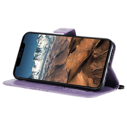 For iPhone 11 Pro Max Pressed Printing Butterfly Pattern Horizontal Flip PU Leather Case with Holder & Card Slots & Wallet & Lanyard (Purple) by buy2fix