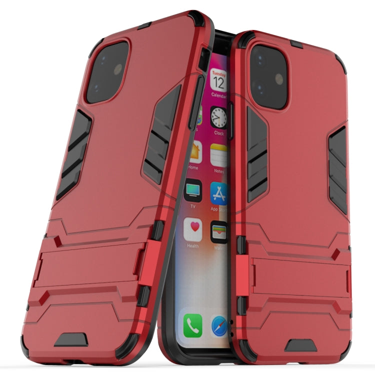 Shockproof PC + TPU Case with Holder for 11(Red) by buy2fix
