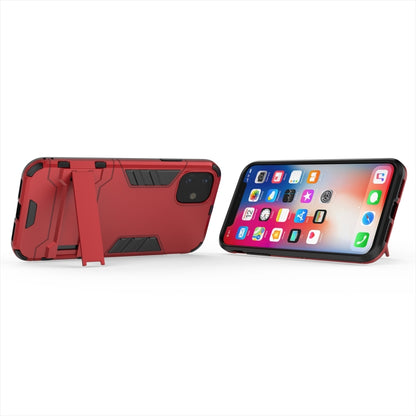 Shockproof PC + TPU Case with Holder for 11(Red) by buy2fix