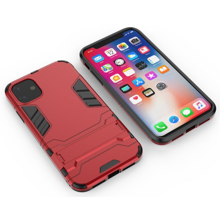 Shockproof PC + TPU Case with Holder for 11(Red) by buy2fix