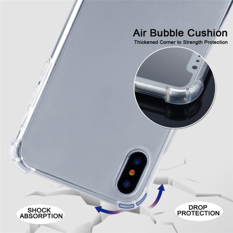 Four-Corner Anti-Fall Transparent TPU Mobile Phone Case With Lanyard for iPhone 11 Pro(Green Beige Black) by buy2fix
