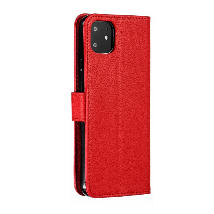 Feather Pattern Litchi Texture Horizontal Flip Leather Case with Wallet & Holder & Card Slots For Google Pixel 4XL(Red) by buy2fix