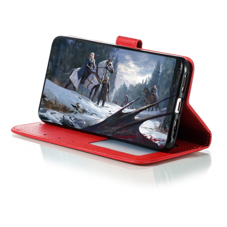 Feather Pattern Litchi Texture Horizontal Flip Leather Case with Wallet & Holder & Card Slots For Google Pixel 4XL(Red) by buy2fix