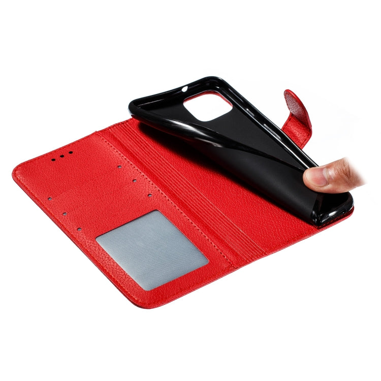 Feather Pattern Litchi Texture Horizontal Flip Leather Case with Wallet & Holder & Card Slots For Google Pixel 4XL(Red) by buy2fix