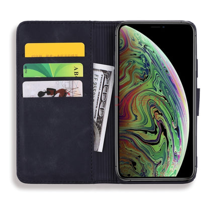 For iPhone 11 Calf Pattern Double Folding Design Embossed Leather Case with Wallet & Holder & Card Slots (Black) by buy2fix