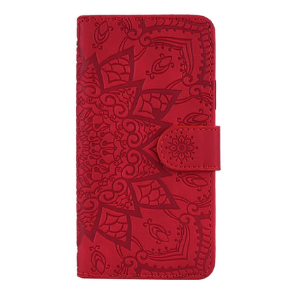 For iPhone 11 Calf Pattern Double Folding Design Embossed Leather Case with Wallet & Holder & Card Slots (Red) by buy2fix