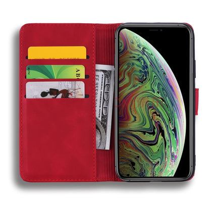 For iPhone 11 Calf Pattern Double Folding Design Embossed Leather Case with Wallet & Holder & Card Slots (Red) by buy2fix