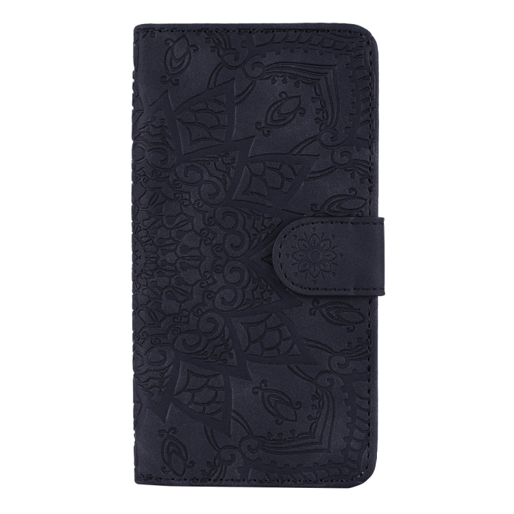 For iPhone 11 Pro Max Calf Pattern Double Folding Design Embossed Leather Case with Wallet & Holder & Card Slots (6.5 inch)(Black) by buy2fix