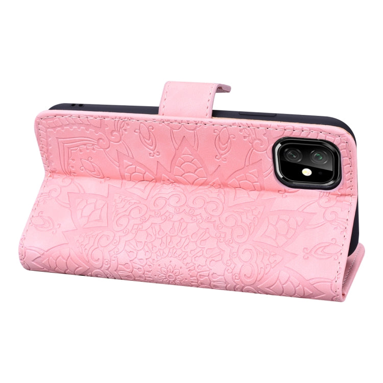For iPhone 11 Pro Max Calf Pattern Double Folding Design Embossed Leather Case with Wallet & Holder & Card Slots (6.5 inch)(Pink) by buy2fix