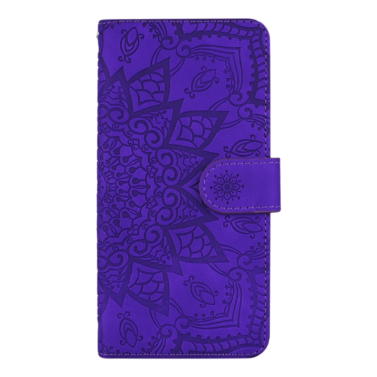 For iPhone 11 Pro Max Calf Pattern Double Folding Design Embossed Leather Case with Wallet & Holder & Card Slots (6.5 inch)(Purple) by buy2fix