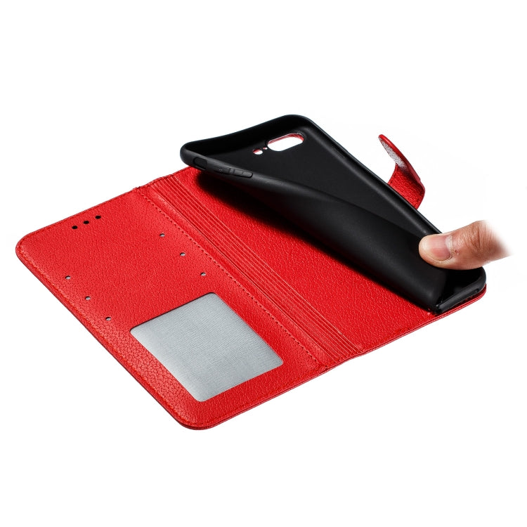 Feather Pattern Litchi Texture Horizontal Flip Leather Case with Wallet & Holder & Card Slots For iPhone 7 Plus / 8 Plus(Red) by buy2fix