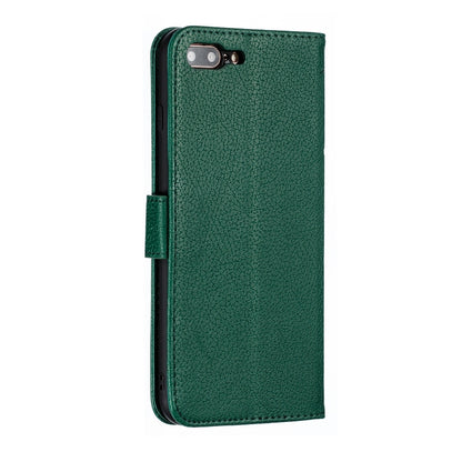 Feather Pattern Litchi Texture Horizontal Flip Leather Case with Wallet & Holder & Card Slots For iPhone 7 Plus / 8 Plus(Green) by buy2fix