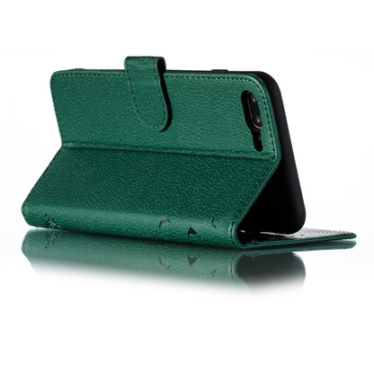 Feather Pattern Litchi Texture Horizontal Flip Leather Case with Wallet & Holder & Card Slots For iPhone 7 Plus / 8 Plus(Green) by buy2fix