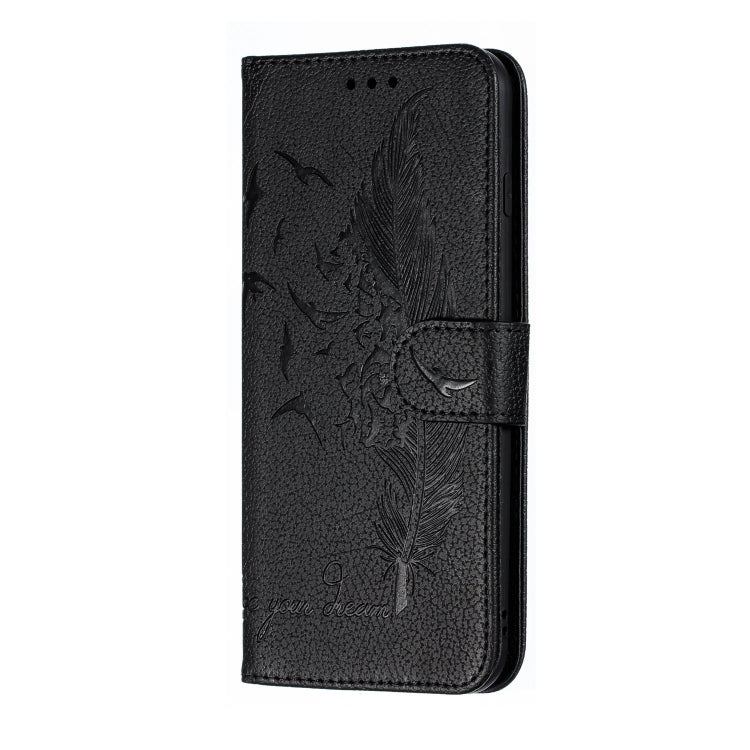 Feather Pattern Litchi Texture Horizontal Flip Leather Case with Wallet & Holder & Card Slots For iPhone 7 Plus / 8 Plus(Black) by buy2fix