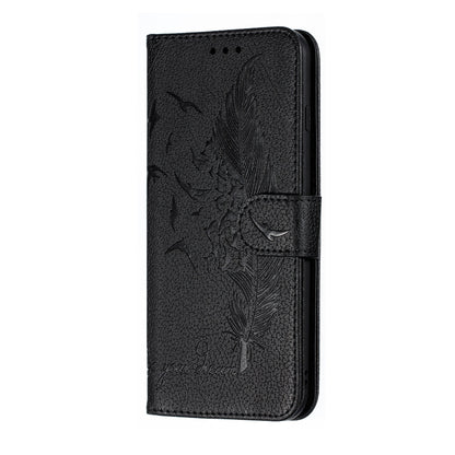 Feather Pattern Litchi Texture Horizontal Flip Leather Case with Wallet & Holder & Card Slots For iPhone 7 Plus / 8 Plus(Black) by buy2fix