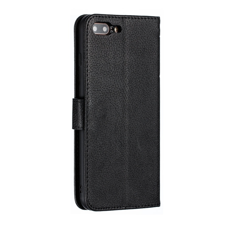 Feather Pattern Litchi Texture Horizontal Flip Leather Case with Wallet & Holder & Card Slots For iPhone 7 Plus / 8 Plus(Black) by buy2fix
