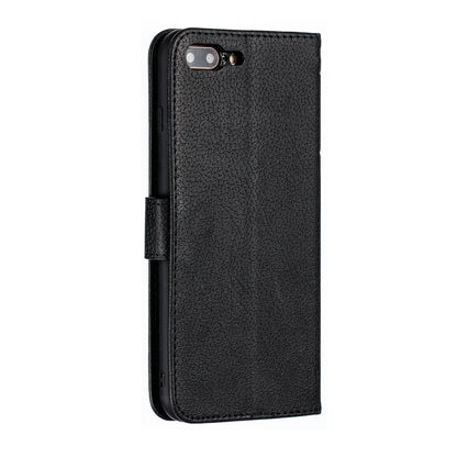 Feather Pattern Litchi Texture Horizontal Flip Leather Case with Wallet & Holder & Card Slots For iPhone 7 Plus / 8 Plus(Black) by buy2fix
