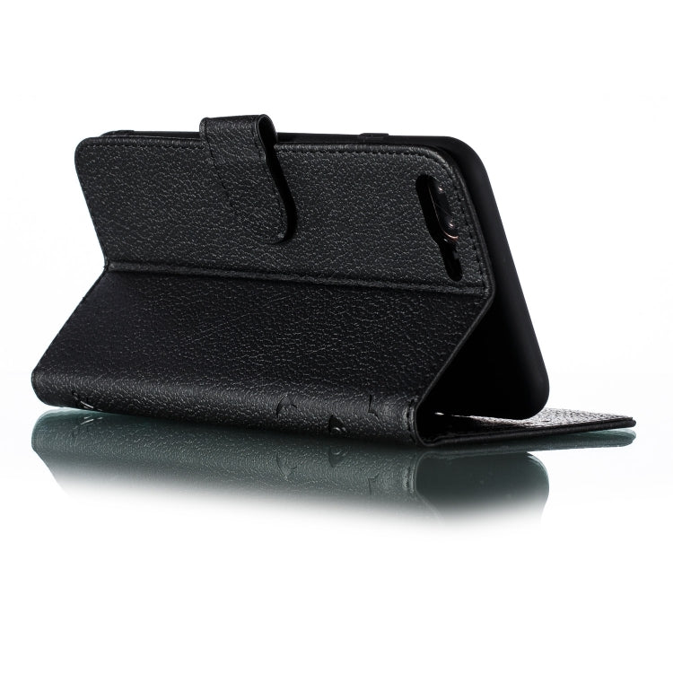 Feather Pattern Litchi Texture Horizontal Flip Leather Case with Wallet & Holder & Card Slots For iPhone 7 Plus / 8 Plus(Black) by buy2fix
