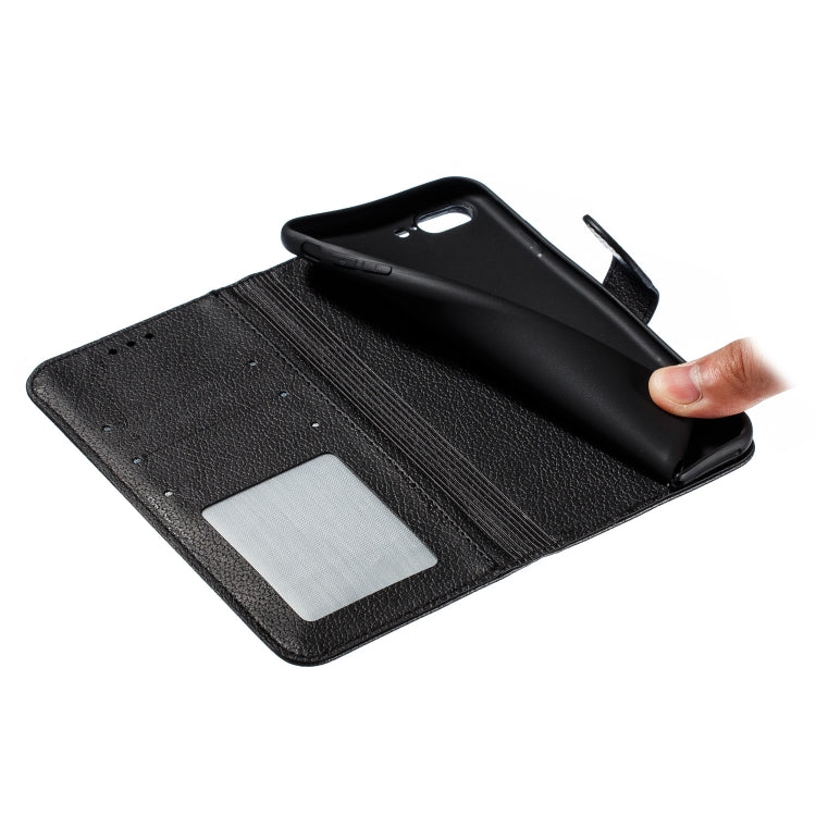 Feather Pattern Litchi Texture Horizontal Flip Leather Case with Wallet & Holder & Card Slots For iPhone 7 Plus / 8 Plus(Black) by buy2fix
