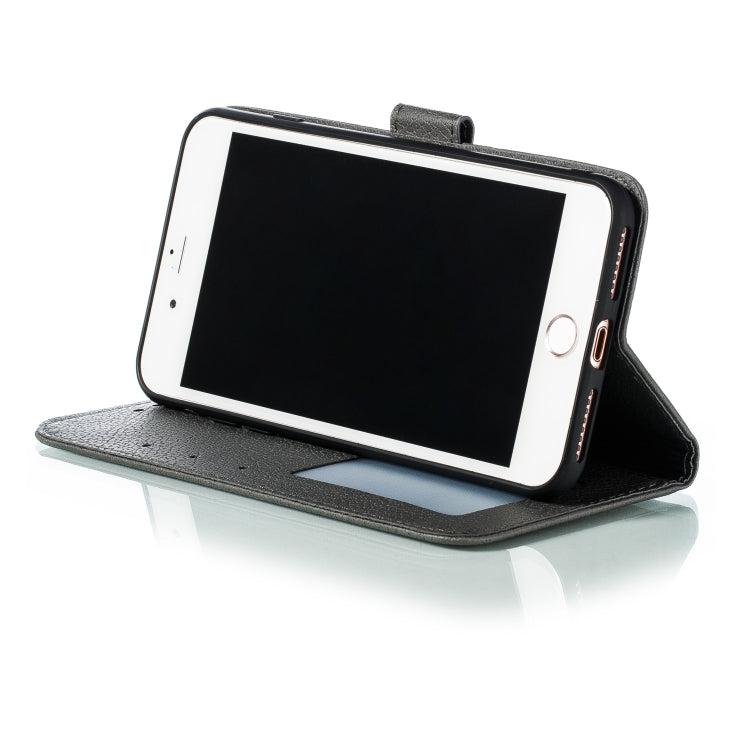 Feather Pattern Litchi Texture Horizontal Flip Leather Case with Wallet & Holder & Card Slots For iPhone 7 Plus / 8 Plus(Gray) by buy2fix